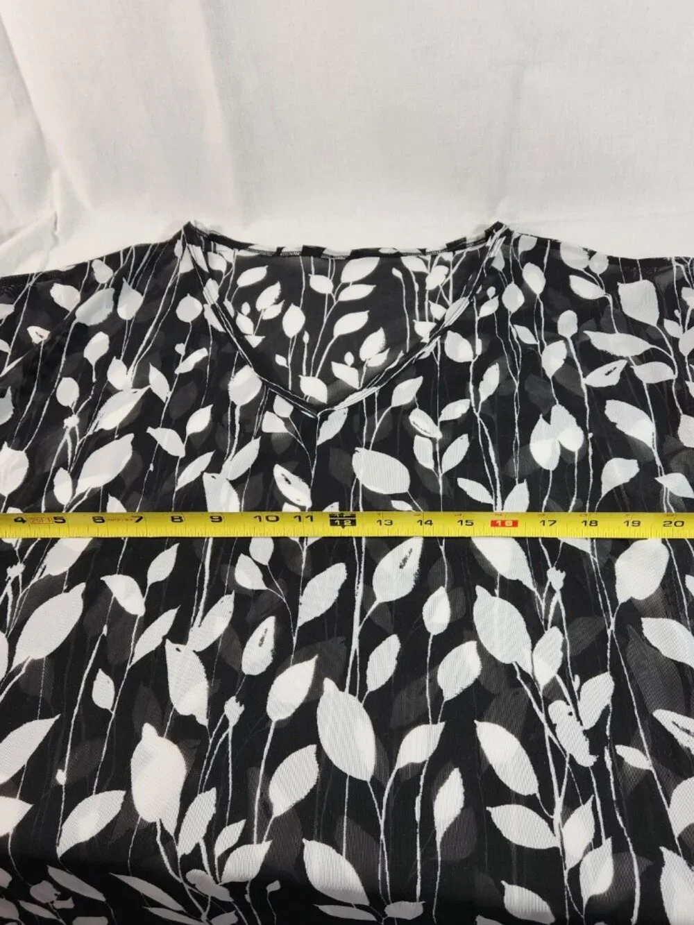 Anne Cole Swimwear Tunic Top Sheer Black White Short Sleeve L / XL NEW w Tags - Picture 7 of 13